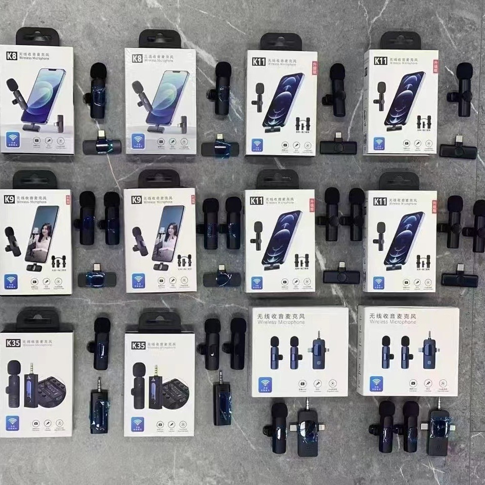 Cross-border wireless lavalier microphone k8 k9 one-to-two mobile phone microphone outdoor video live recording wireless microphone