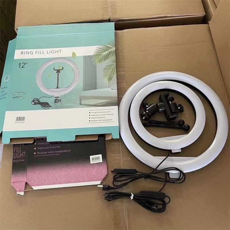 10-inch/12-inch/13-inch/14-inch mobile phone live broadcast fill light ring 26cm three-speed dimming and color beauty lamp