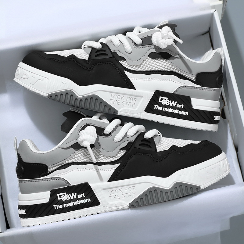 2025 large size cross-border foreign trade special new men's shoes for all seasons, fashionable and versatile soft-soled white shoes
