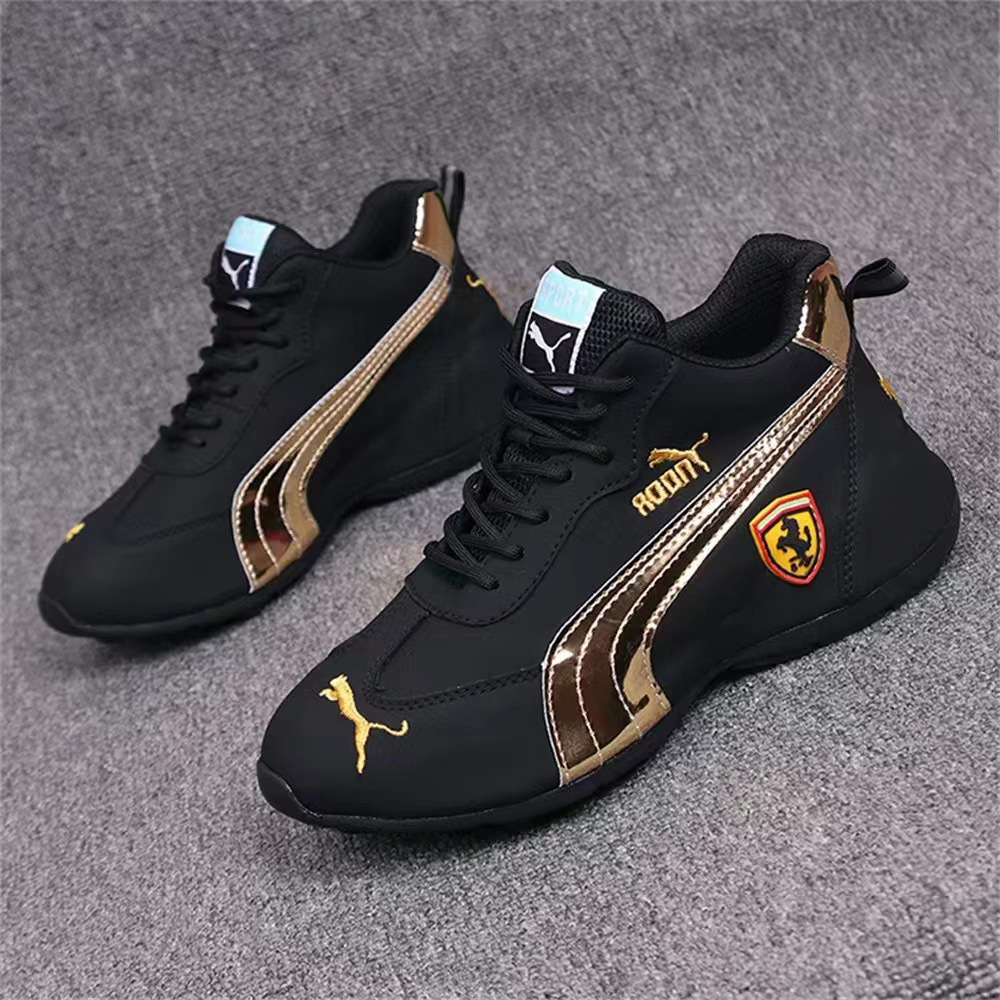 Cross-border large size men and women same style casual dad shoes PU leather trendy couple sports shoes thin sole comfortable basketball shoes