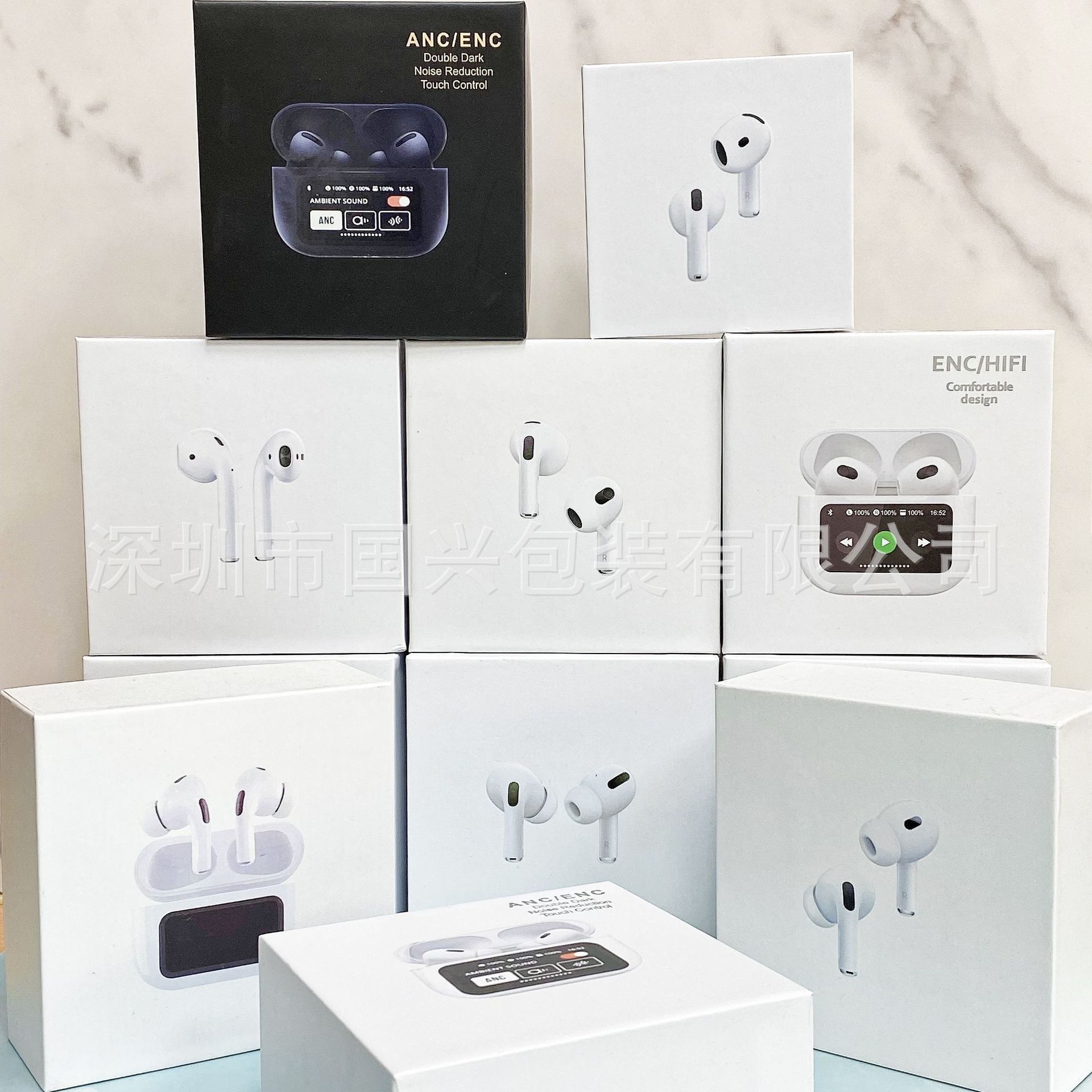 2nd, 3rd, 4th, 5th, 6th and 7th generation neutral Airpods Pro Bluetooth headphones A9 A10 heaven and earth cover packaging box