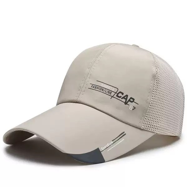 Hat men's summer quick-drying baseball cap Korean style casual peaked cap breathable mesh sun hat fishing sun protection