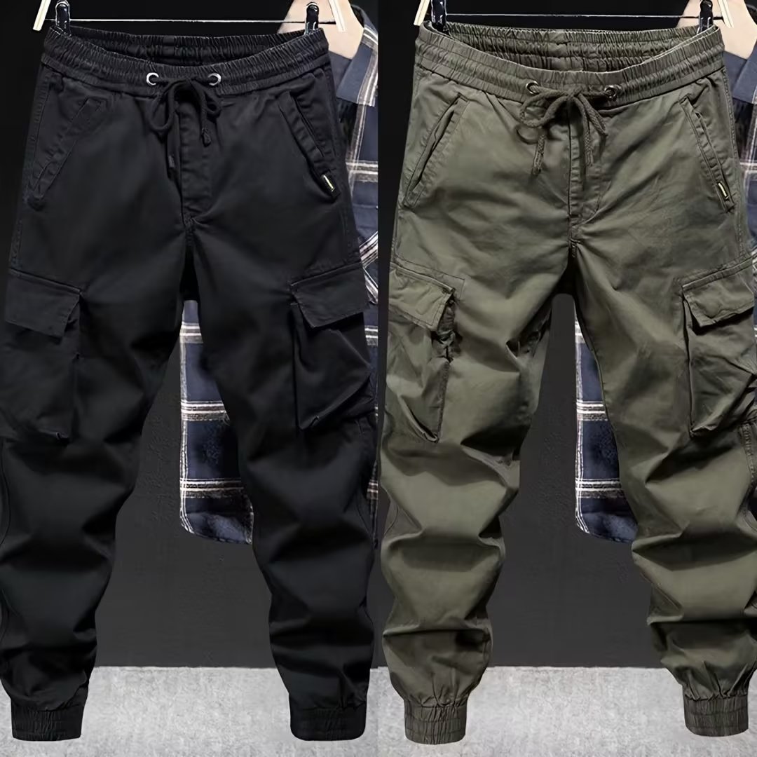 Stretch overalls men's summer thin ice silk loose large size work clothes men's trousers construction site wear-resistant labor insurance pants